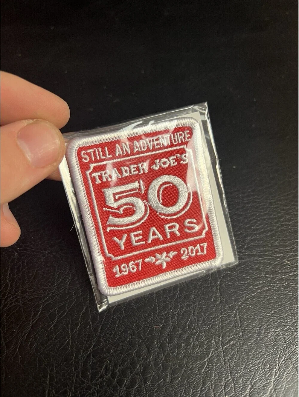 Trader Joes 50 Years Iron On Embroidered Patch NEW 1967-2017 Still An Adventure